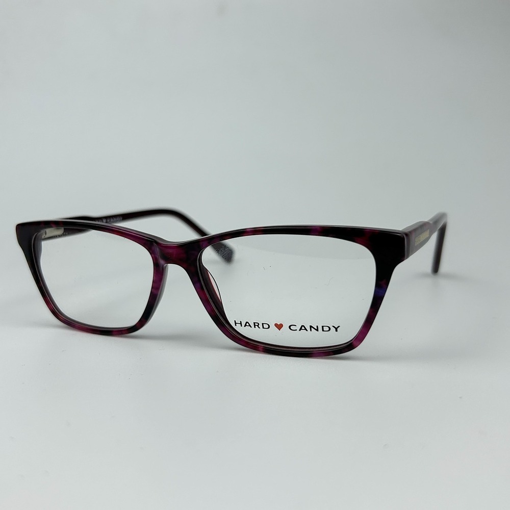 Hard Candy HC37 Pursh Womens Eyeglasses Frame Purple Black Full Rim 53-14-135 mm